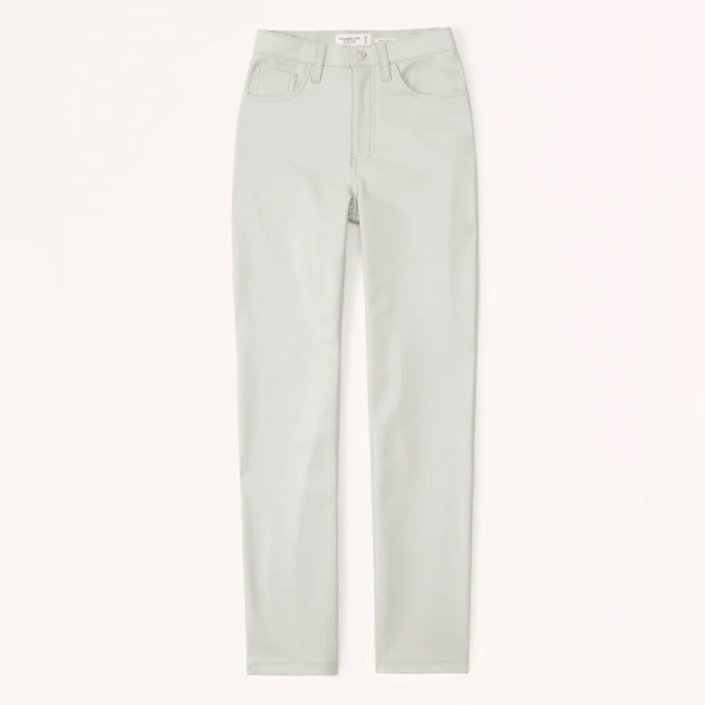NWOT Abercrombie & Fitch Vegan Leather 90s Straight Pant‎